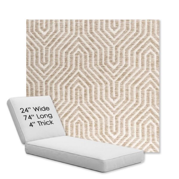 Picture of Etna Dune | Chaise Lounge Replacement Cushion Boxed Style - SIZE B