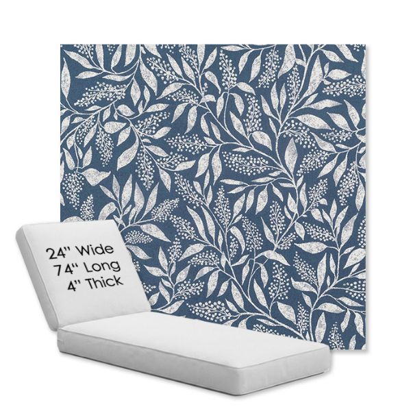 Picture of Exquisite Indigo | Chaise Lounge Replacement Cushion Boxed Style - SIZE B