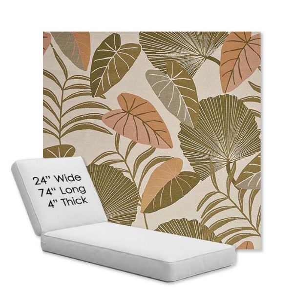Picture of Fernie Mimosa | Chaise Lounge Replacement Cushion Boxed Style - SIZE B