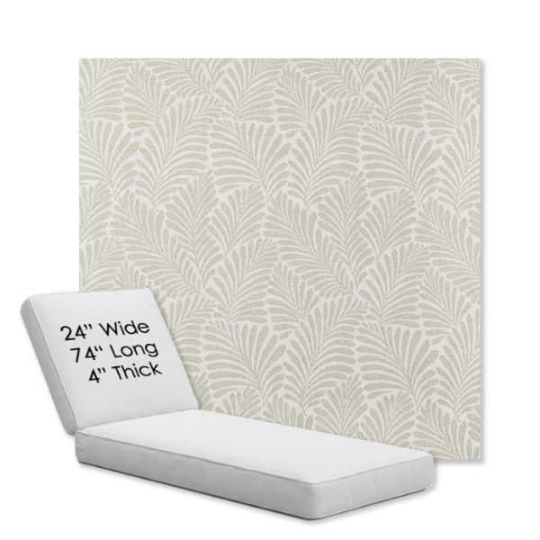 Picture of Frond Spring | Chaise Lounge Replacement Cushion Boxed Style - SIZE B