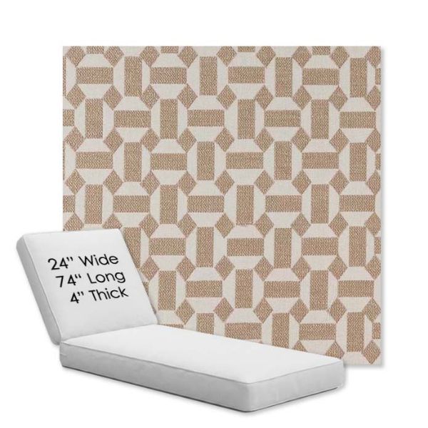 Picture of Hoopla Sand Castle | Chaise Lounge Replacement Cushion Boxed Style - SIZE B