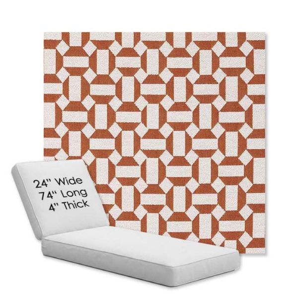 Picture of Hoopla Tobiko | Chaise Lounge Replacement Cushion Boxed Style - SIZE B