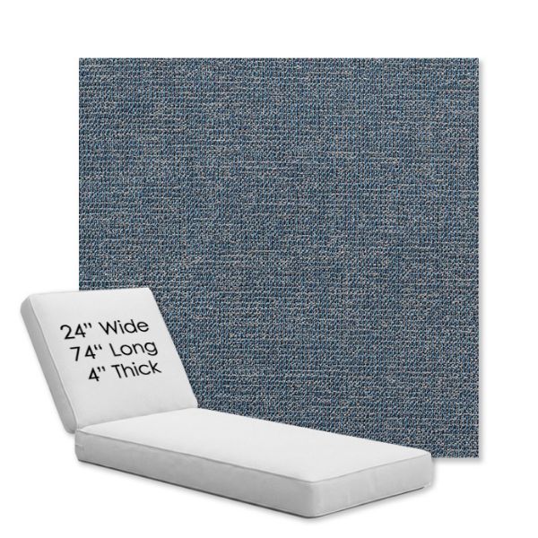 Picture of Kismet Denim | Chaise Lounge Replacement Cushion Boxed Style - SIZE B