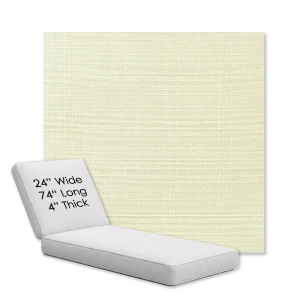 Picture of Linen Natural | Chaise Lounge Replacement Cushion Boxed Style - SIZE B