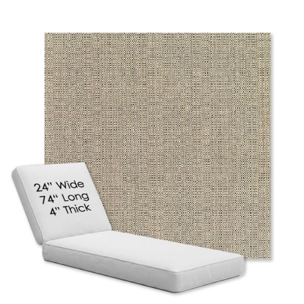 Picture of Linen Stone | Chaise Lounge Replacement Cushion Boxed Style - SIZE B