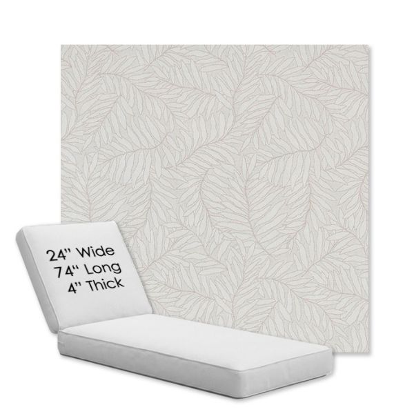 Picture of Lively Parchment | Chaise Lounge Replacement Cushion Boxed Style - SIZE B