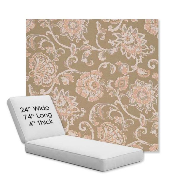 Picture of Martha Floral Spring | Chaise Lounge Replacement Cushion Boxed Style - SIZE B