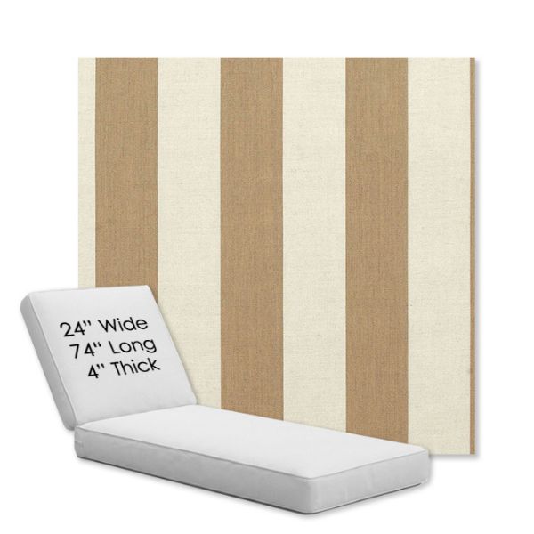 Picture of Maxim Heather Beige | Chaise Lounge Replacement Cushion Boxed Style - SIZE B