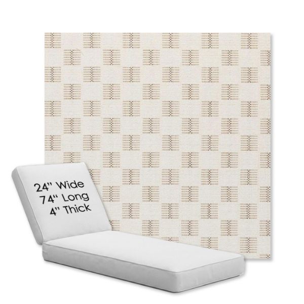 Picture of Mend Latte | Chaise Lounge Replacement Cushion Boxed Style - SIZE B