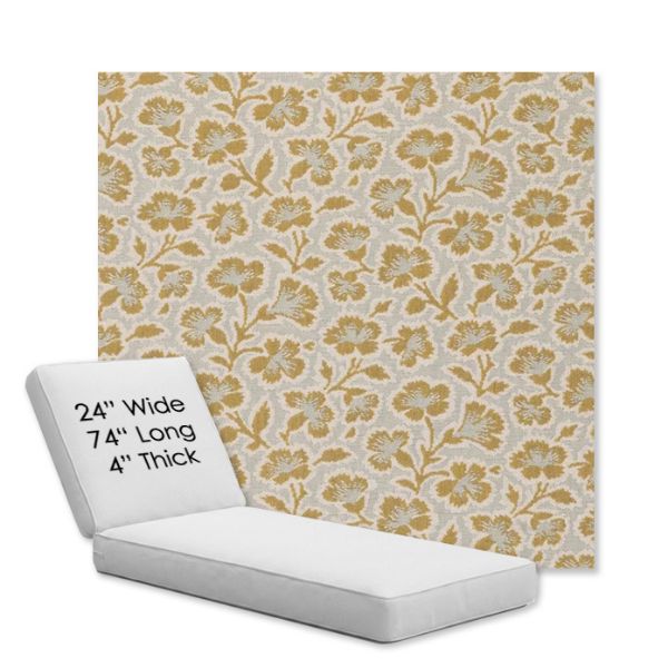 Picture of Mia Daisy | Chaise Lounge Replacement Cushion Boxed Style - SIZE B