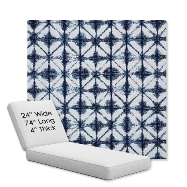 Picture of Midori Indigo | Chaise Lounge Replacement Cushion Boxed Style - SIZE B