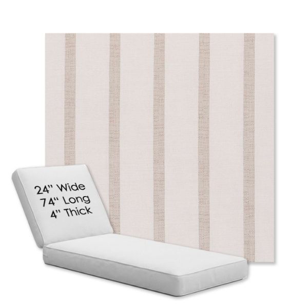 Picture of Mixi Linen | Chaise Lounge Replacement Cushion Boxed Style - SIZE B