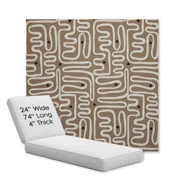 Picture of Nema Pampas | Chaise Lounge Replacement Cushion Boxed Style - SIZE B
