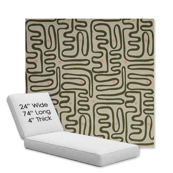 Picture of Nema Sagebrush | Chaise Lounge Replacement Cushion Boxed Style - SIZE B