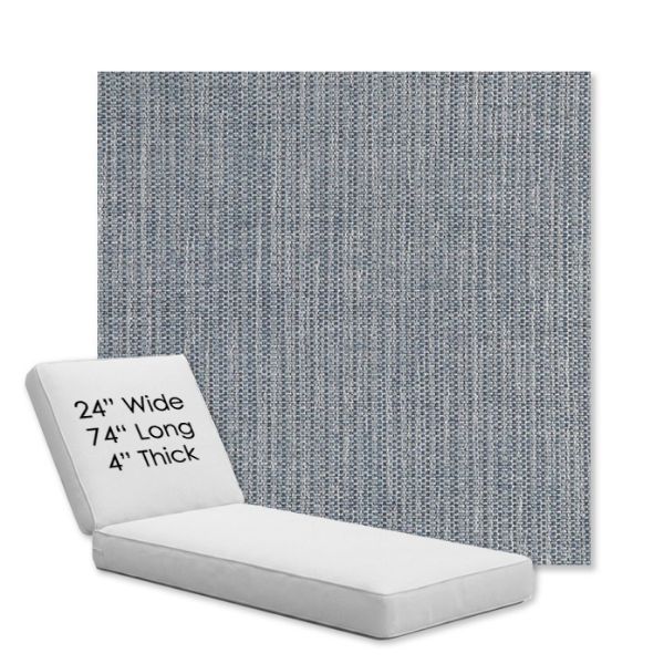 Picture of Nova Denim | Chaise Lounge Replacement Cushion Boxed Style - SIZE B