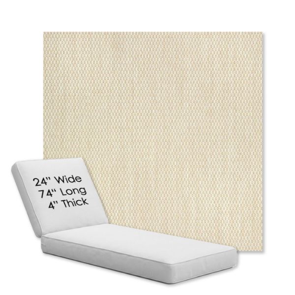 Picture of Pique Flax | Chaise Lounge Replacement Cushion Boxed Style - SIZE B