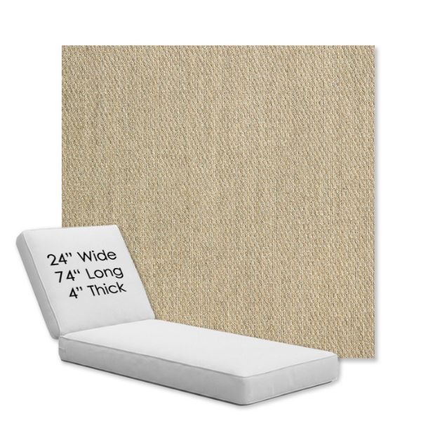 Picture of Pique Sand | Chaise Lounge Replacement Cushion Boxed Style - SIZE B