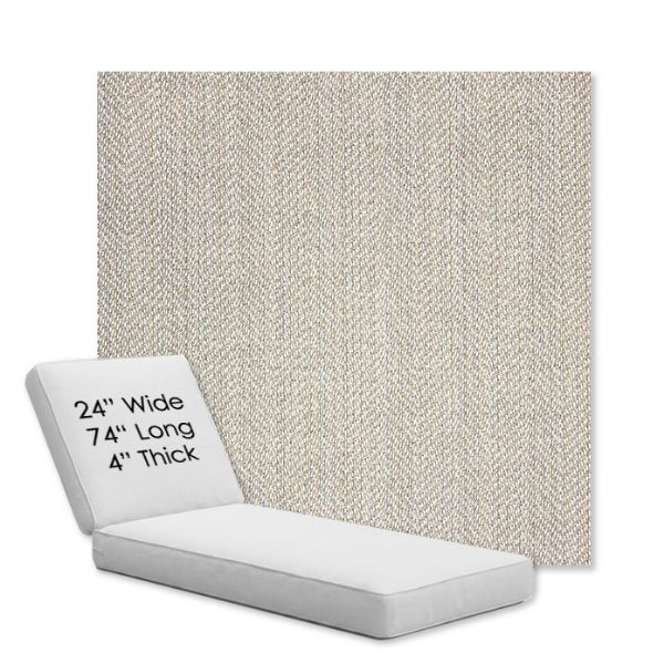Picture of Posh Pebble | Chaise Lounge Replacement Cushion Boxed Style - SIZE B