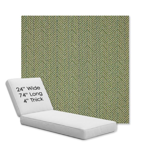Picture of Posh Shamrock | Chaise Lounge Replacement Cushion Boxed Style - SIZE B