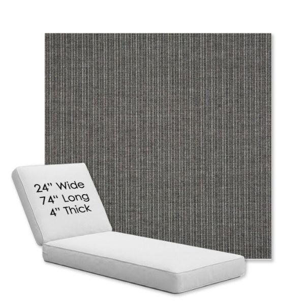 Picture of Proven Charcoal | Chaise Lounge Replacement Cushion Boxed Style - SIZE B