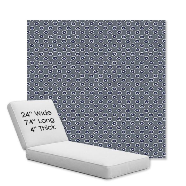 Picture of Rise Indigo | Chaise Lounge Replacement Cushion Boxed Style - SIZE B