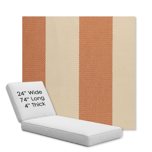 Picture of Rothko Lobster Roll | Chaise Lounge Replacement Cushion Boxed Style - SIZE B
