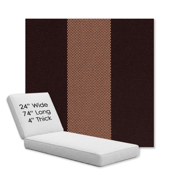 Picture of Rothko Sangria | Chaise Lounge Replacement Cushion Boxed Style - SIZE B