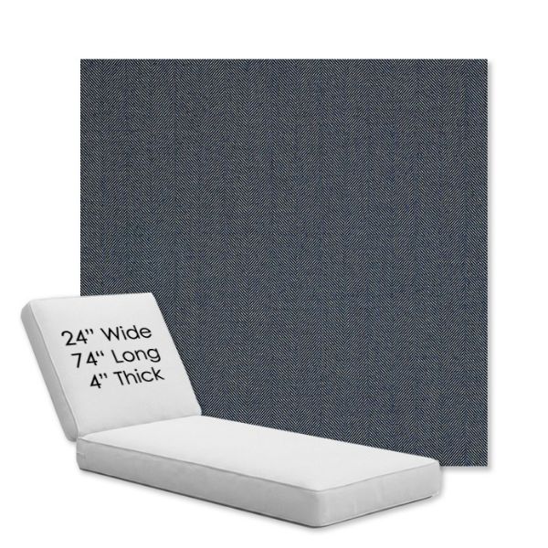 Picture of Switch Denim | Chaise Lounge Replacement Cushion Boxed Style - SIZE B