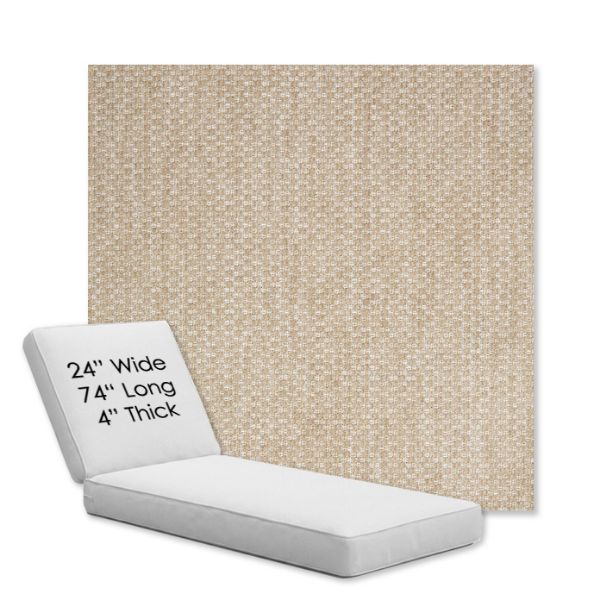 Picture of Tailored Putty | Chaise Lounge Replacement Cushion Boxed Style - SIZE B