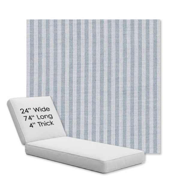 Picture of Tap Chambray | Chaise Lounge Replacement Cushion Boxed Style - SIZE B