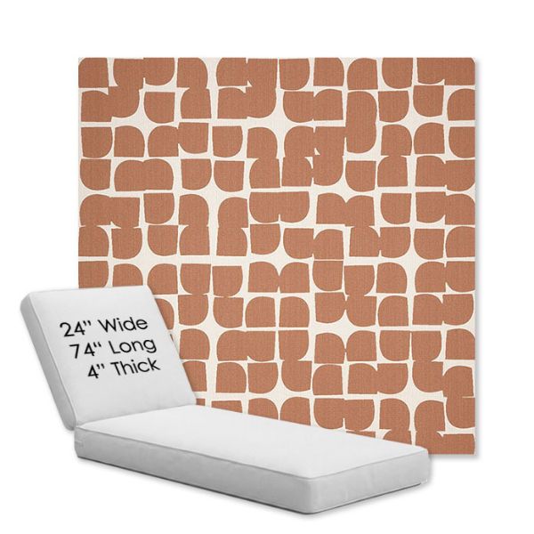 Picture of Toggle Canyon Rose | Chaise Lounge Replacement Cushion Boxed Style - SIZE B