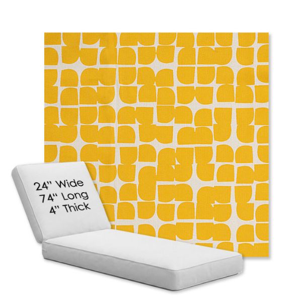 Picture of Toggle Lemon Drop | Chaise Lounge Replacement Cushion Boxed Style - SIZE B