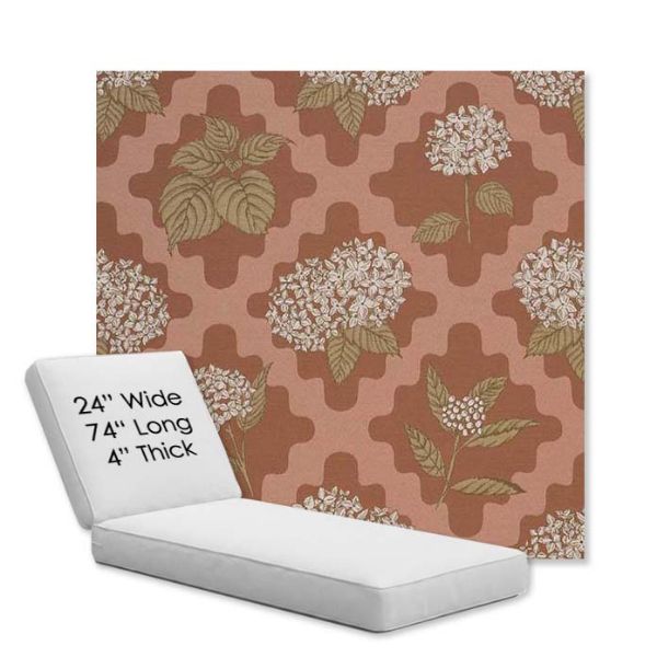 Picture of Trellis Primrose | Chaise Lounge Replacement Cushion Boxed Style - SIZE B