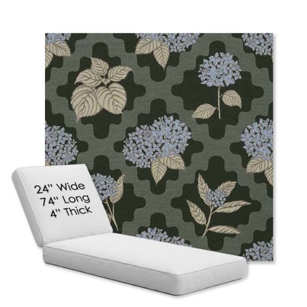 Picture of Trellis Topiary | Chaise Lounge Replacement Cushion Boxed Style - SIZE B