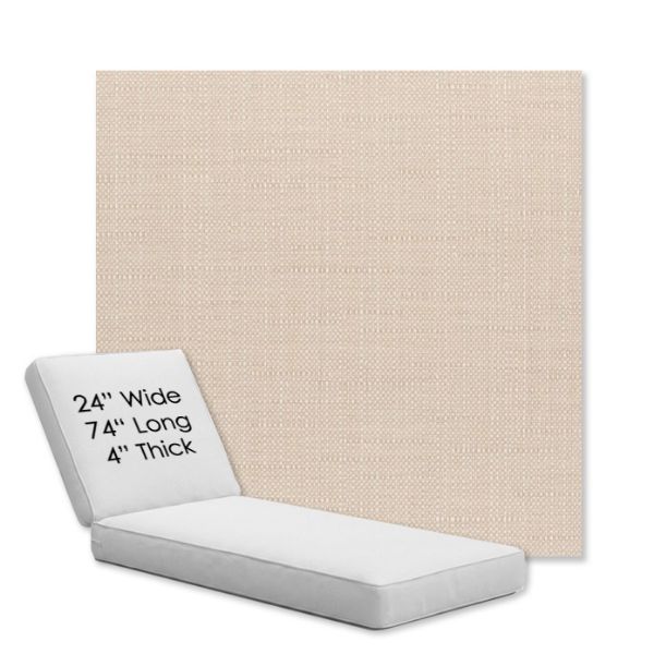 Picture of Willa Linen | Chaise Lounge Replacement Cushion Boxed Style - SIZE B
