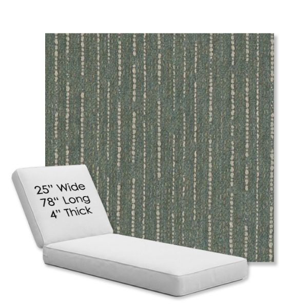 Picture of Abundant Seaglass | Chaise Lounge Replacement Cushion Boxed Style - SIZE C