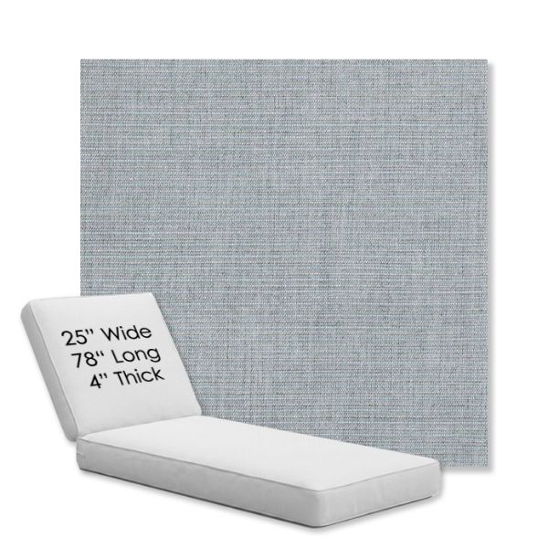 Picture of Ambrose Chambray | Chaise Lounge Replacement Cushion Boxed Style - SIZE C