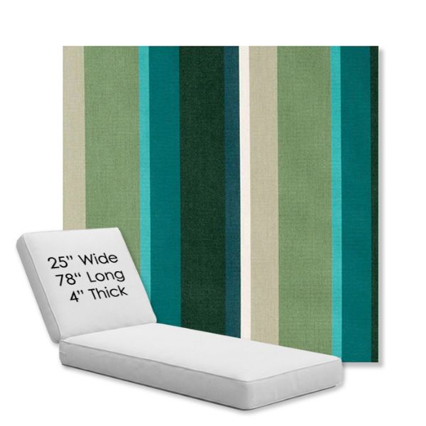 Picture of Beaming Lagoon | Chaise Lounge Replacement Cushion Boxed Style - SIZE C