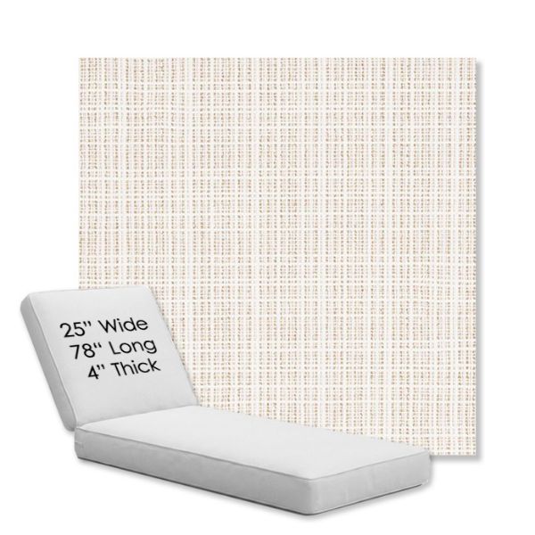 Picture of Benson Sand | Chaise Lounge Replacement Cushion Boxed Style - SIZE C
