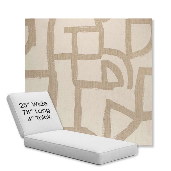 Picture of Brushstroke Stucco | Chaise Lounge Replacement Cushion Boxed Style - SIZE C