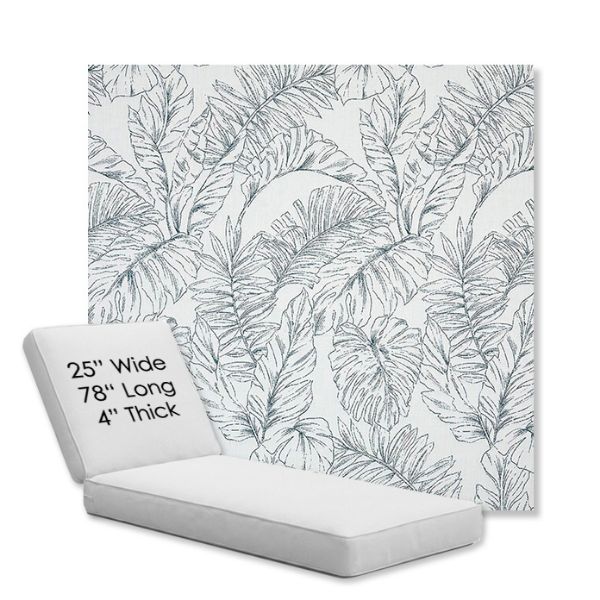 Picture of Calm Laurel | Chaise Lounge Replacement Cushion Boxed Style - SIZE C