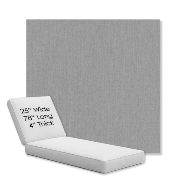 Picture of Canvas Lead Chine | Chaise Lounge Replacement Cushion Boxed Style - SIZE C