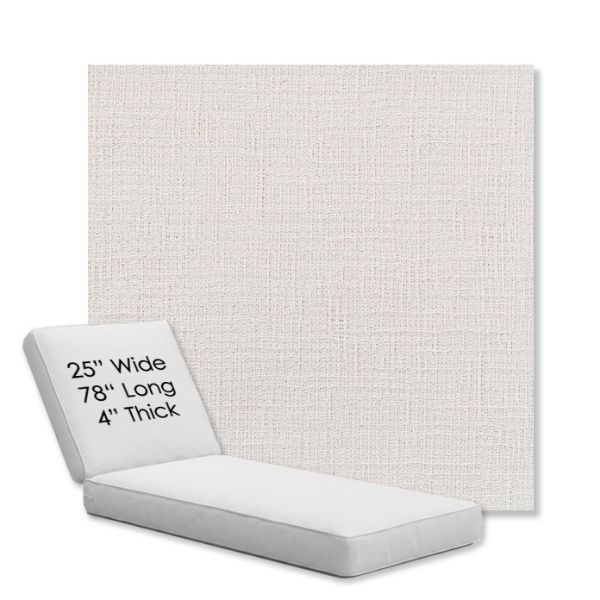 Picture of Cassava White | Chaise Lounge Replacement Cushion Boxed Style - SIZE C