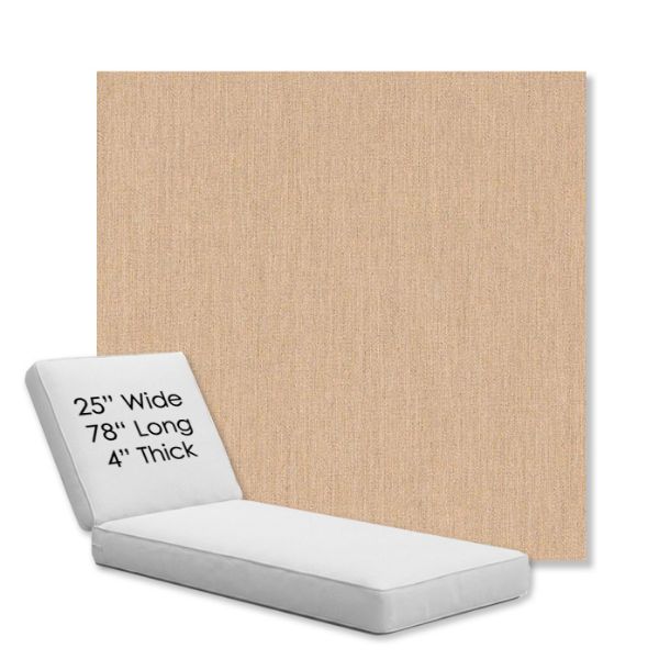 Picture of Cast Sand | Chaise Lounge Replacement Cushion Boxed Style - SIZE C