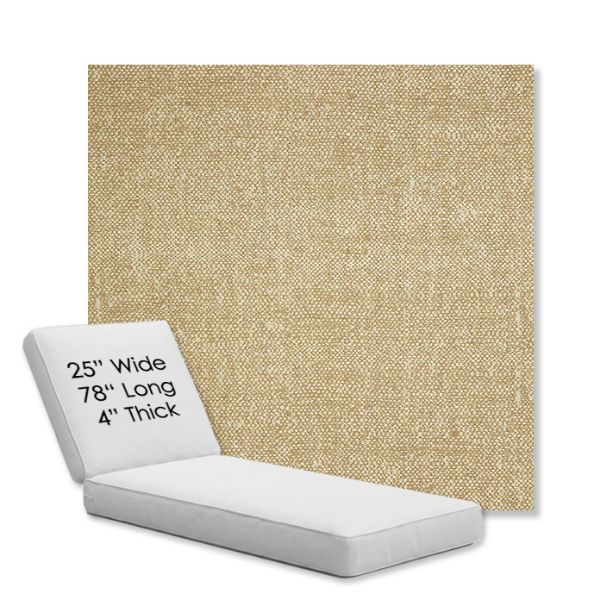 Picture of Chartres Hemp | Chaise Lounge Replacement Cushion Boxed Style - SIZE C