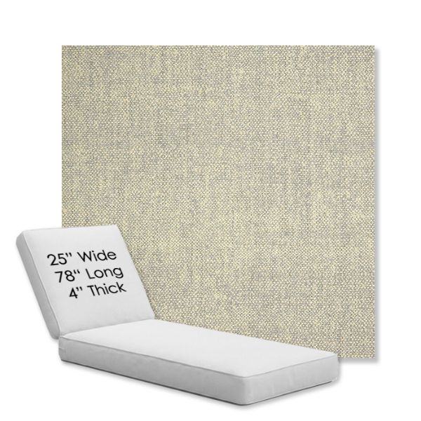 Picture of Chartres Pebble | Chaise Lounge Replacement Cushion Boxed Style - SIZE C