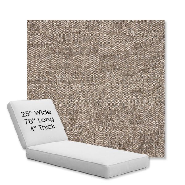 Picture of Chartres Truffle | Chaise Lounge Replacement Cushion Boxed Style - SIZE C