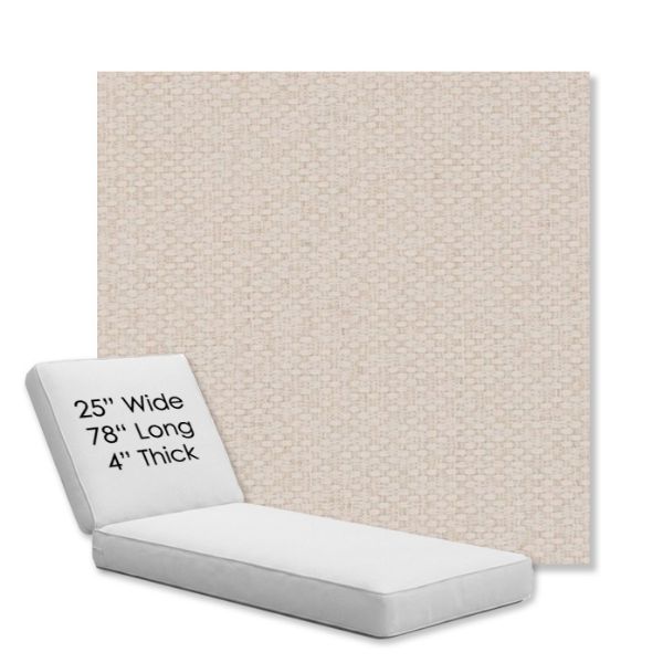 Picture of Dumont Cream | Chaise Lounge Replacement Cushion Boxed Style - SIZE C