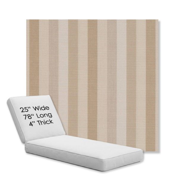 Picture of Entice Linen | Chaise Lounge Replacement Cushion Boxed Style - SIZE C