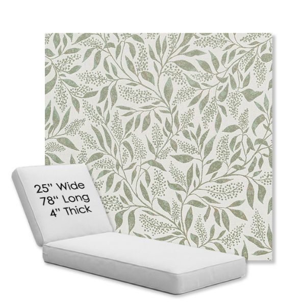 Picture of Exquisite Aloe | Chaise Lounge Replacement Cushion Boxed Style - SIZE C